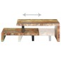 Set Tavolini da Salotto 2 pz in Legno Massello di Recupero Set Tavolini da Salotto 2 pz in Legno Massello di Recupero