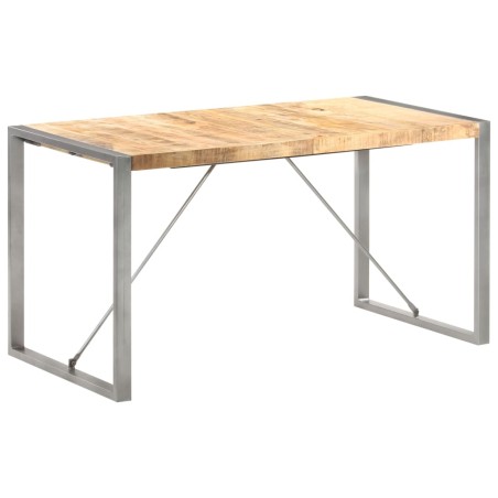 Tavolo da Pranzo 140x70x75 cm in Legno Massello di Mango Grezzo