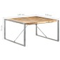 Tavolo da Pranzo 140x140x75 cm in Legno di Mango Grezzo Tavolo da Pranzo 140x140x75 cm in Legno di Mango Grezzo