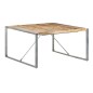 Tavolo da Pranzo 140x140x75 cm in Legno di Mango Grezzo Tavolo da Pranzo 140x140x75 cm in Legno di Mango Grezzo