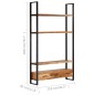 vidaXL Libreria 118x30x200 cm in Legno Massello di Acacia vidaXL Libreria 118x30x200 cm in Legno Massello di Acacia