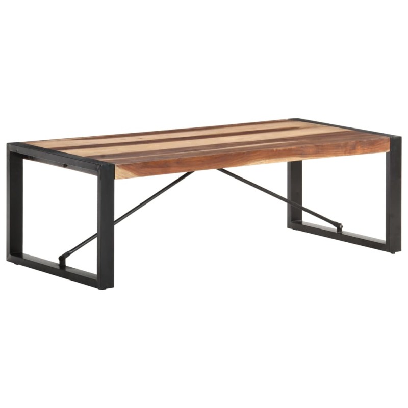 Tavolino 120x60x40 cm in Legno Massello e Finitura Sheesham Tavolino 120x60x40 cm in Legno Massello e Finitura Sheesham