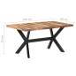 Tavolo da Pranzo 160x80x75 cm Legno Massello con Finitura Miele Tavolo da Pranzo 160x80x75 cm Legno Massello con Finitura Miele