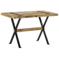 Tavolo da Pranzo 120x60x76 cm in Legno di Mango Grezzo Tavolo da Pranzo 120x60x76 cm in Legno di Mango Grezzo