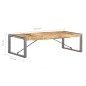 Tavolino da Salotto 140x70x40 cm in Legno di Mango Grezzo Tavolino da Salotto 140x70x40 cm in Legno di Mango Grezzo