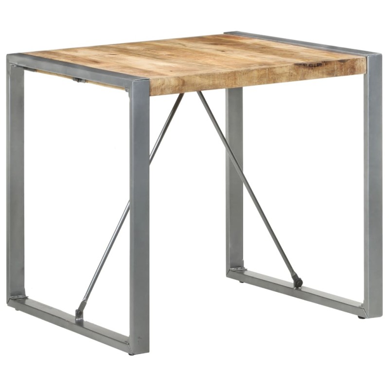 Tavolo da Pranzo 80x80x75 cm in Legno di Mango Grezzo Tavolo da Pranzo 80x80x75 cm in Legno di Mango Grezzo