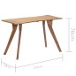 Tavolo da Pranzo 120x58x76 cm in Legno Massello di Acacia Tavolo da Pranzo 120x58x76 cm in Legno Massello di Acacia