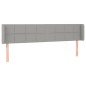 Testiera ad Orecchio Grigio Chiaro 183x16x78/88 cm in Tessuto Testiera ad Orecchio Grigio Chiaro 183x16x78/88 cm in Tessuto