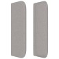 Testiera ad Orecchio Grigio Chiaro 183x16x78/88 cm in Tessuto Testiera ad Orecchio Grigio Chiaro 183x16x78/88 cm in Tessuto