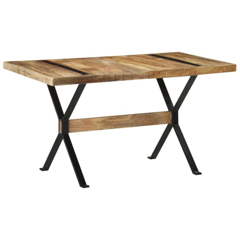 Tavolo da Pranzo 140x70x76 cm in Legno di Mango Grezzo Tavolo da Pranzo 140x70x76 cm in Legno di Mango Grezzo