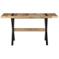 Tavolo da Pranzo 140x70x76 cm in Legno di Mango Grezzo Tavolo da Pranzo 140x70x76 cm in Legno di Mango Grezzo