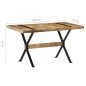 Tavolo da Pranzo 140x70x76 cm in Legno di Mango Grezzo Tavolo da Pranzo 140x70x76 cm in Legno di Mango Grezzo