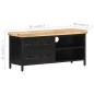 Mobile Porta TV 90x30x41 cm in Legno di Mango Grezzo Mobile Porta TV 90x30x41 cm in Legno di Mango Grezzo