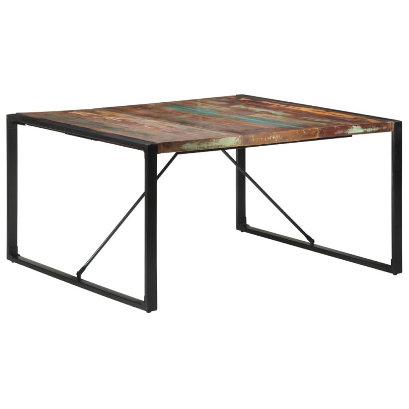 Tavolo da Pranzo 140x140x75 cm in Legno Massello di Recupero Tavolo da Pranzo 140x140x75 cm in Legno Massello di Recupero