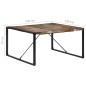 Tavolo da Pranzo 140x140x75 cm in Legno Massello di Recupero Tavolo da Pranzo 140x140x75 cm in Legno Massello di Recupero