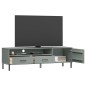 Mobile TV con Gambe Metallo Grigio Legno Massello di Pino OSLO Mobile TV con Gambe Metallo Grigio Legno Massello di Pino OSLO