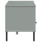 Mobile TV con Gambe Metallo Grigio Legno Massello di Pino OSLO Mobile TV con Gambe Metallo Grigio Legno Massello di Pino OSLO