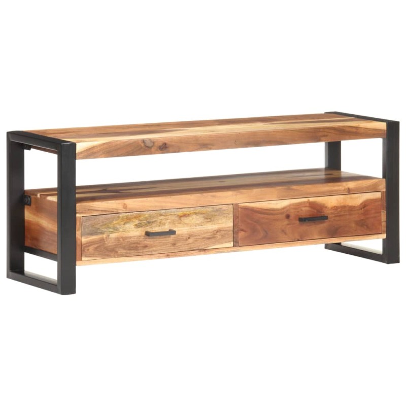Mobile Porta TV 120x35x45 cm Legno Massello con Finitura Miele Mobile Porta TV 120x35x45 cm Legno Massello con Finitura Miele