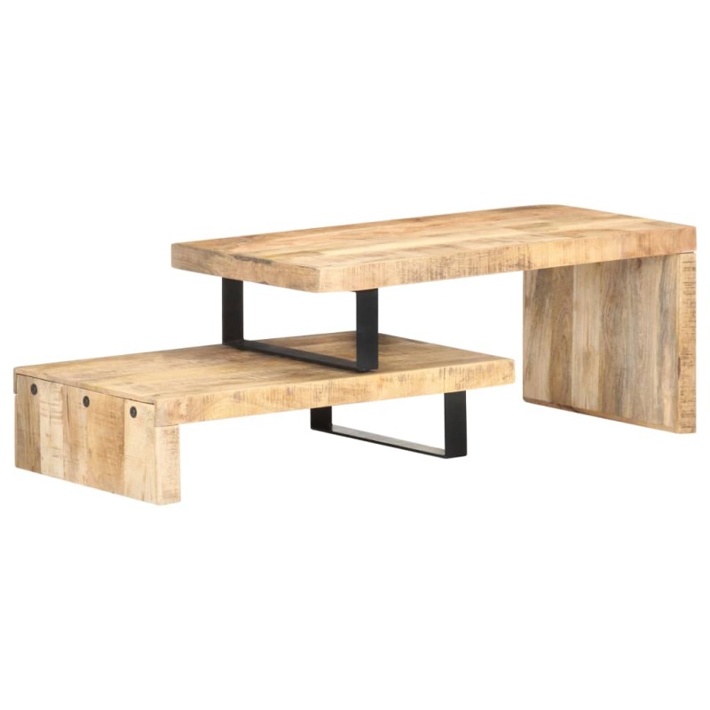 Set Tavolini da Salotto 2 pz in Legno Massello di Mango Set Tavolini da Salotto 2 pz in Legno Massello di Mango