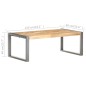 Tavolino da Salotto 110x60x40 cm in Legno di Mango Grezzo Tavolino da Salotto 110x60x40 cm in Legno di Mango Grezzo