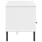 Mobile TV con Gambe Metallo Bianco Legno Massello di Pino OSLO Mobile TV con Gambe Metallo Bianco Legno Massello di Pino OSLO