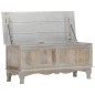 Cassa Portaoggetti Grigia 100x38x45 cm Legno Massello di Mango Cassa Portaoggetti Grigia 100x38x45 cm Legno Massello di Mango