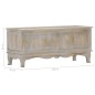 Cassa Portaoggetti Grigia 100x38x45 cm Legno Massello di Mango Cassa Portaoggetti Grigia 100x38x45 cm Legno Massello di Mango