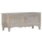 Cassa Portaoggetti Grigia 100x38x45 cm Legno Massello di Mango Cassa Portaoggetti Grigia 100x38x45 cm Legno Massello di Mango