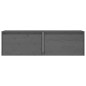 Pensili Grigi 2 pz 60x30x35 cm in Legno Massello di Pino Pensili Grigi 2 pz 60x30x35 cm in Legno Massello di Pino