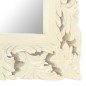 vidaXL Specchio Intagliato a Mano Bianco 50x50 cm in Massello di Mango vidaXL Specchio Intagliato a Mano Bianco 50x50 cm in Massello di Mango
