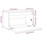 Pensile Bianco 60x30x35 cm in Legno Massello di Pino Pensile Bianco 60x30x35 cm in Legno Massello di Pino