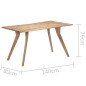 vidaXL Tavolo da Pranzo 140x80x76 cm in Legno Massello di Acacia vidaXL Tavolo da Pranzo 140x80x76 cm in Legno Massello di Acacia