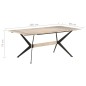 Tavolo da Pranzo 180x90x76 cm in Legno Massello di Mango Tavolo da Pranzo 180x90x76 cm in Legno Massello di Mango