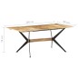Tavolo da Pranzo 180x90x76 cm in Legno Massello di Mango Tavolo da Pranzo 180x90x76 cm in Legno Massello di Mango