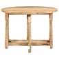 Tavolo da Pranzo Rotondo 110x76 cm in Legno Massello di Mango Tavolo da Pranzo Rotondo 110x76 cm in Legno Massello di Mango