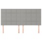 Testiere 4 pz Grigio Chiaro 100x5x78/88 cm in Tessuto Testiere 4 pz Grigio Chiaro 100x5x78/88 cm in Tessuto