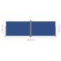 Tenda da Sole Laterale Retrattile Blu 220x600 cm Tenda da Sole Laterale Retrattile Blu 220x600 cm