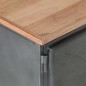 Mobile Porta TV Grigio 120x30x40cm Massello di Acacia e Acciaio Mobile Porta TV Grigio 120x30x40cm Massello di Acacia e Acciaio