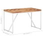 Tavolo da Pranzo 120x60x76 cm Legno Massello di Acacia e Mango Tavolo da Pranzo 120x60x76 cm Legno Massello di Acacia e Mango