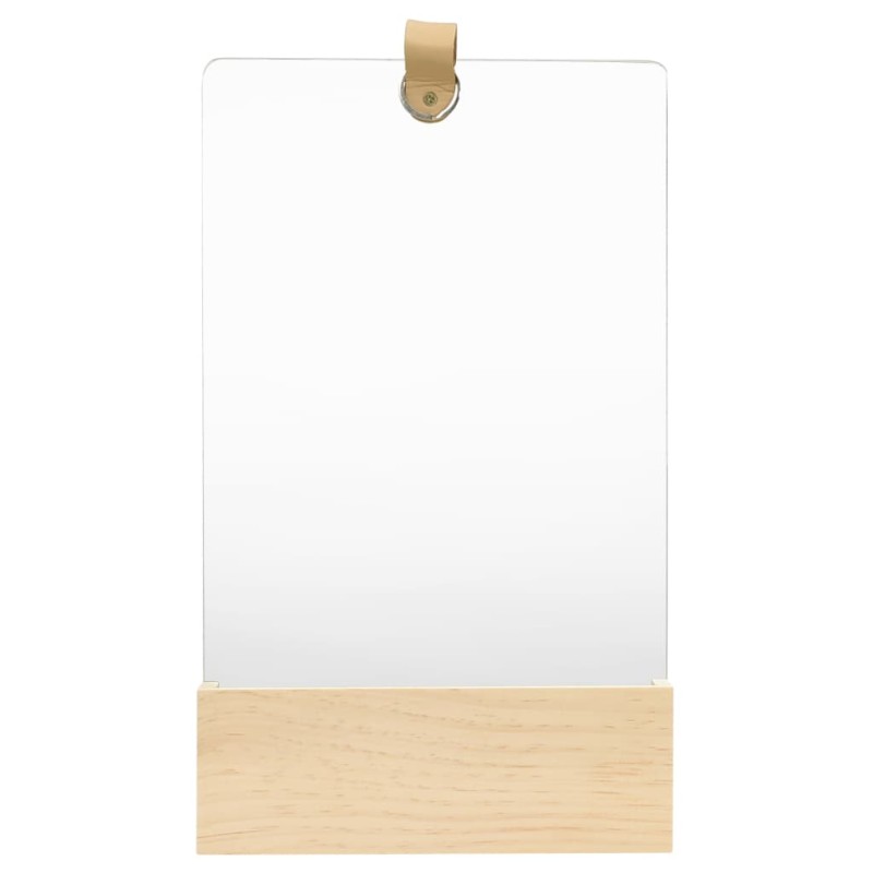 Specchio da Parete in Legno Massello di Pino 23x39,5 cm Specchio da Parete in Legno Massello di Pino 23x39,5 cm
