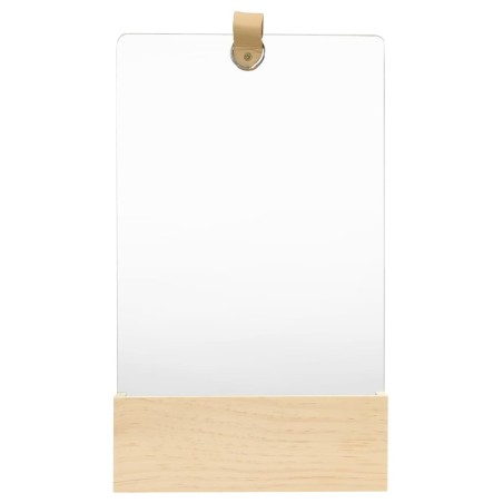 Specchio da Parete in Legno Massello di Pino 23x39,5 cm