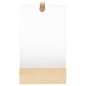 Specchio da Parete in Legno Massello di Pino 23x39,5 cm Specchio da Parete in Legno Massello di Pino 23x39,5 cm