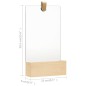Specchio da Parete in Legno Massello di Pino 23x39,5 cm Specchio da Parete in Legno Massello di Pino 23x39,5 cm