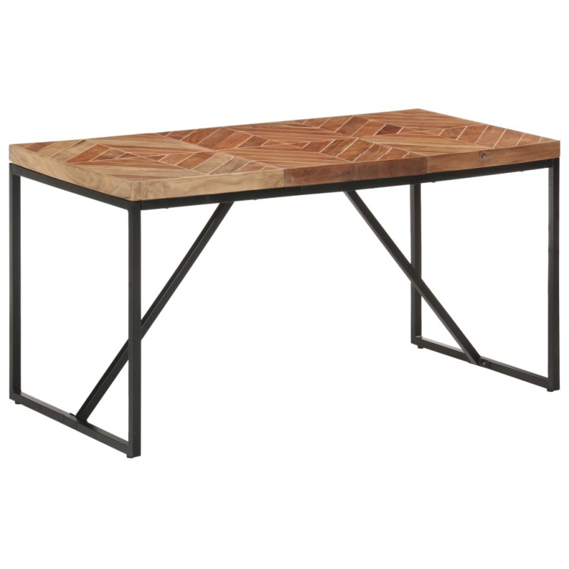 Tavolo da Pranzo 140x70x76 cm in Legno Massello Acacia e Mango Tavolo da Pranzo 140x70x76 cm in Legno Massello Acacia e Mango