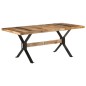 Tavolo da Pranzo 180x90x76 cm in Legno Massello di Mango Grezzo Tavolo da Pranzo 180x90x76 cm in Legno Massello di Mango Grezzo