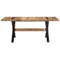 Tavolo da Pranzo 180x90x76 cm in Legno Massello di Mango Grezzo Tavolo da Pranzo 180x90x76 cm in Legno Massello di Mango Grezzo