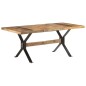 Tavolo da Pranzo 180x90x76 cm in Legno Massello di Mango Grezzo Tavolo da Pranzo 180x90x76 cm in Legno Massello di Mango Grezzo