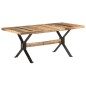 Tavolo da Pranzo 180x90x76 cm in Legno Massello di Mango Grezzo Tavolo da Pranzo 180x90x76 cm in Legno Massello di Mango Grezzo