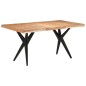 Tavolo da Pranzo 160x80x76 cm in Legno Massello di Acacia