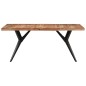 Tavolo da Pranzo 160x80x76 cm in Legno Massello di Acacia
